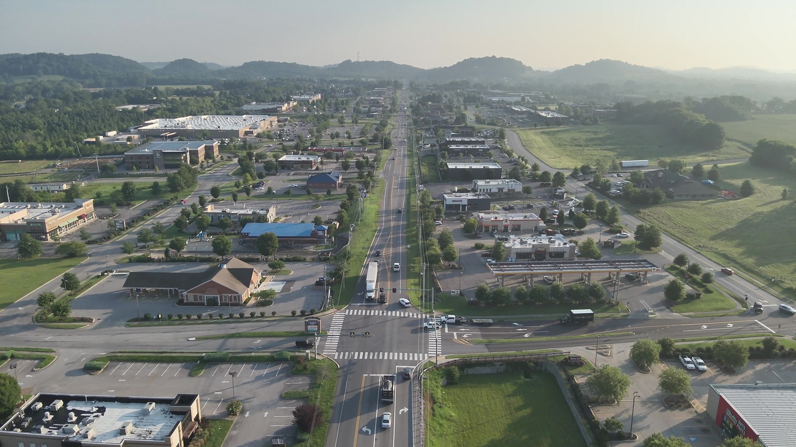 Main Street Drone Photo