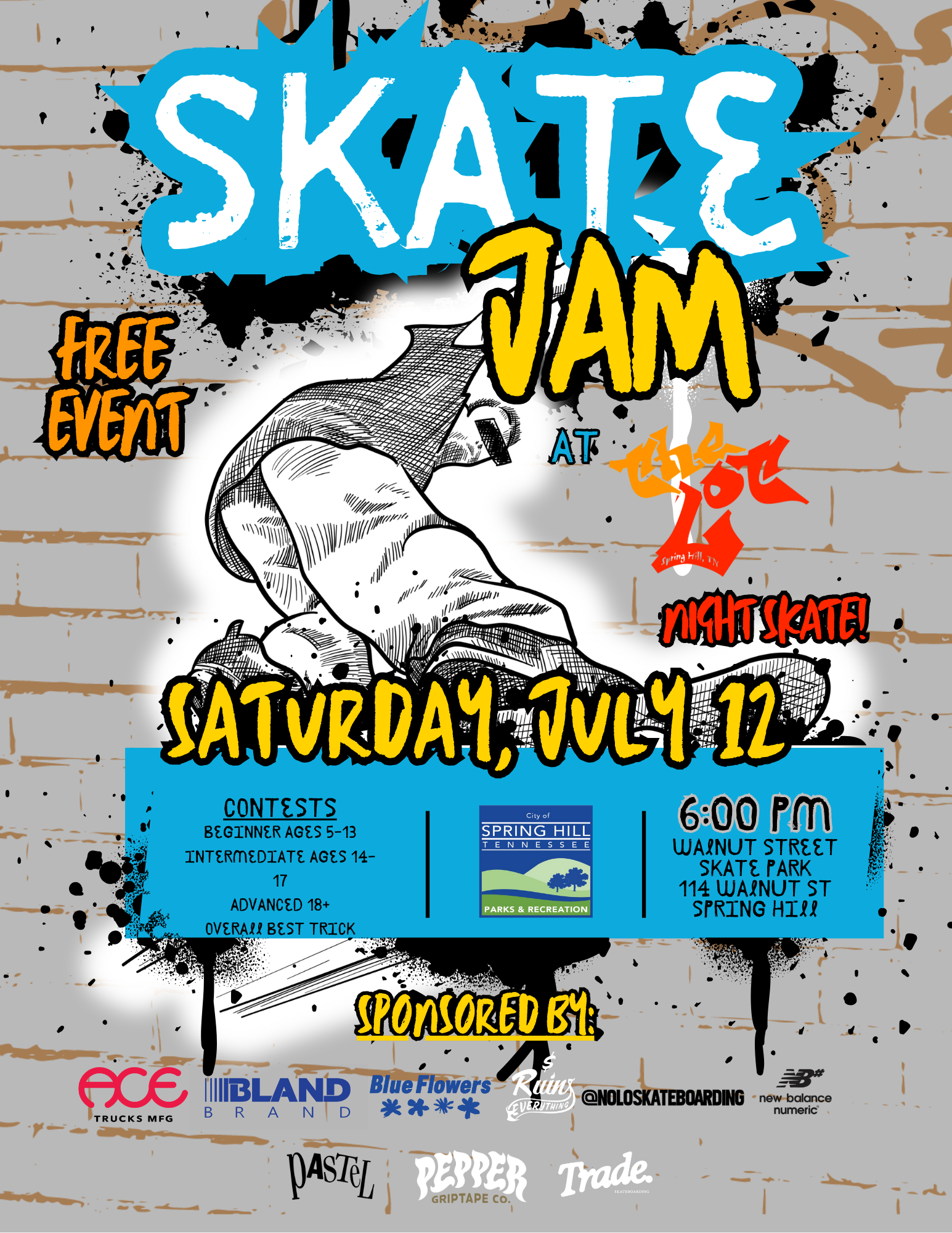 Skate Jam 2025 Flyer 