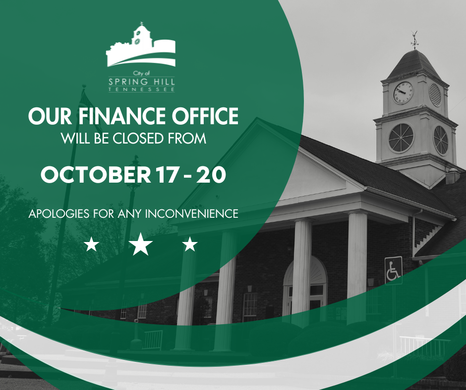 Finance Office Closure
