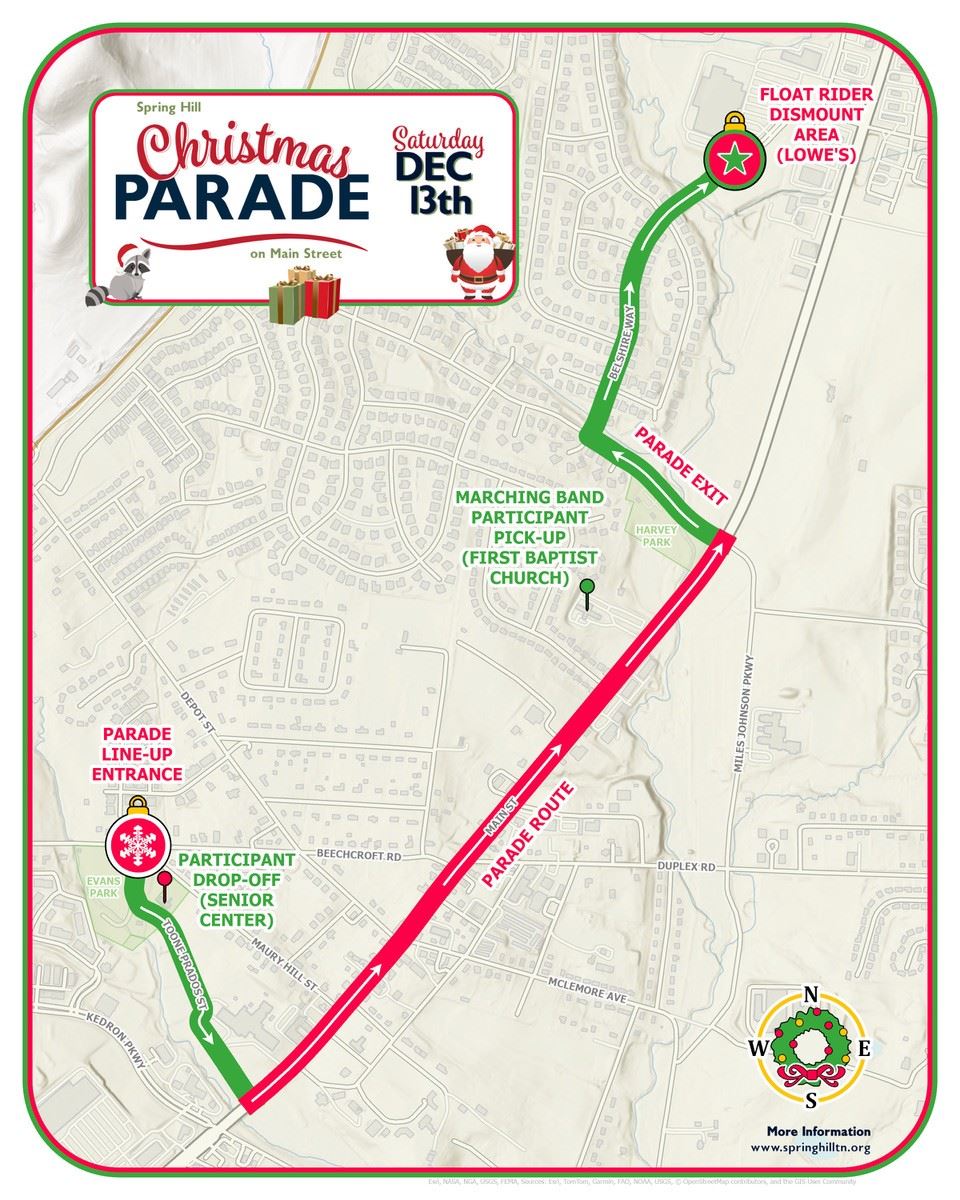 Christmas Parade Route 2025