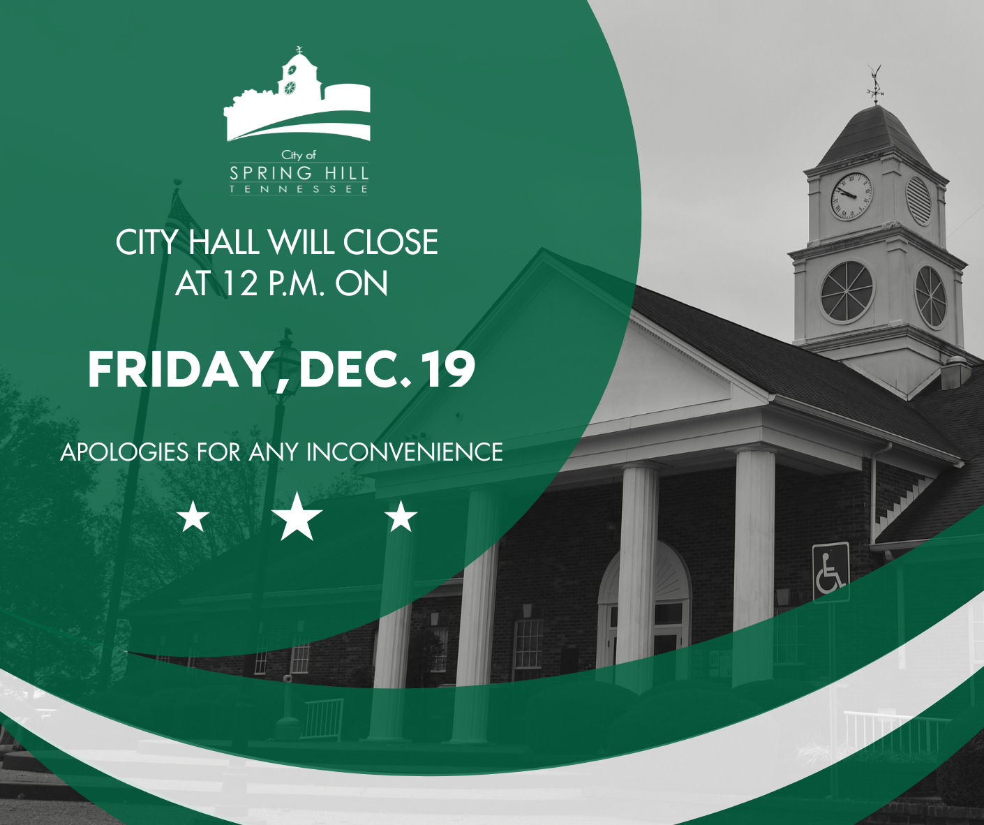 City Hall Closure Graphic