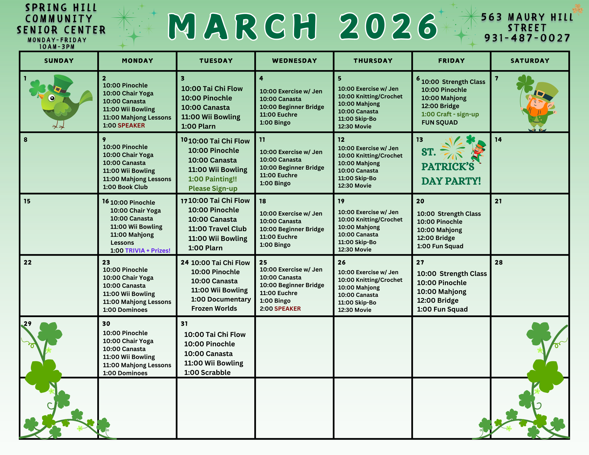 March Calendar