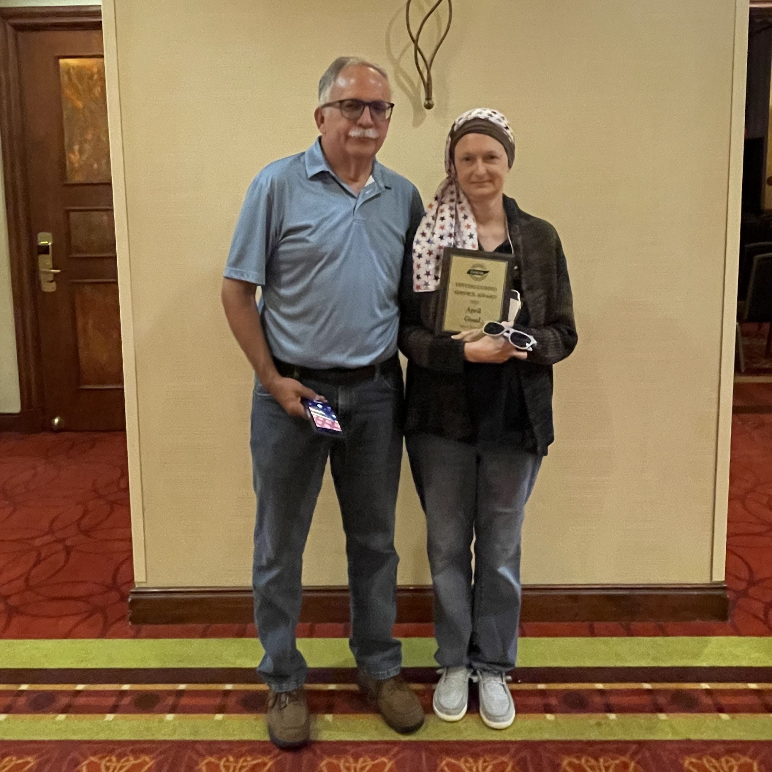 City Recorder April Goad, alongside her husband Barry Goad