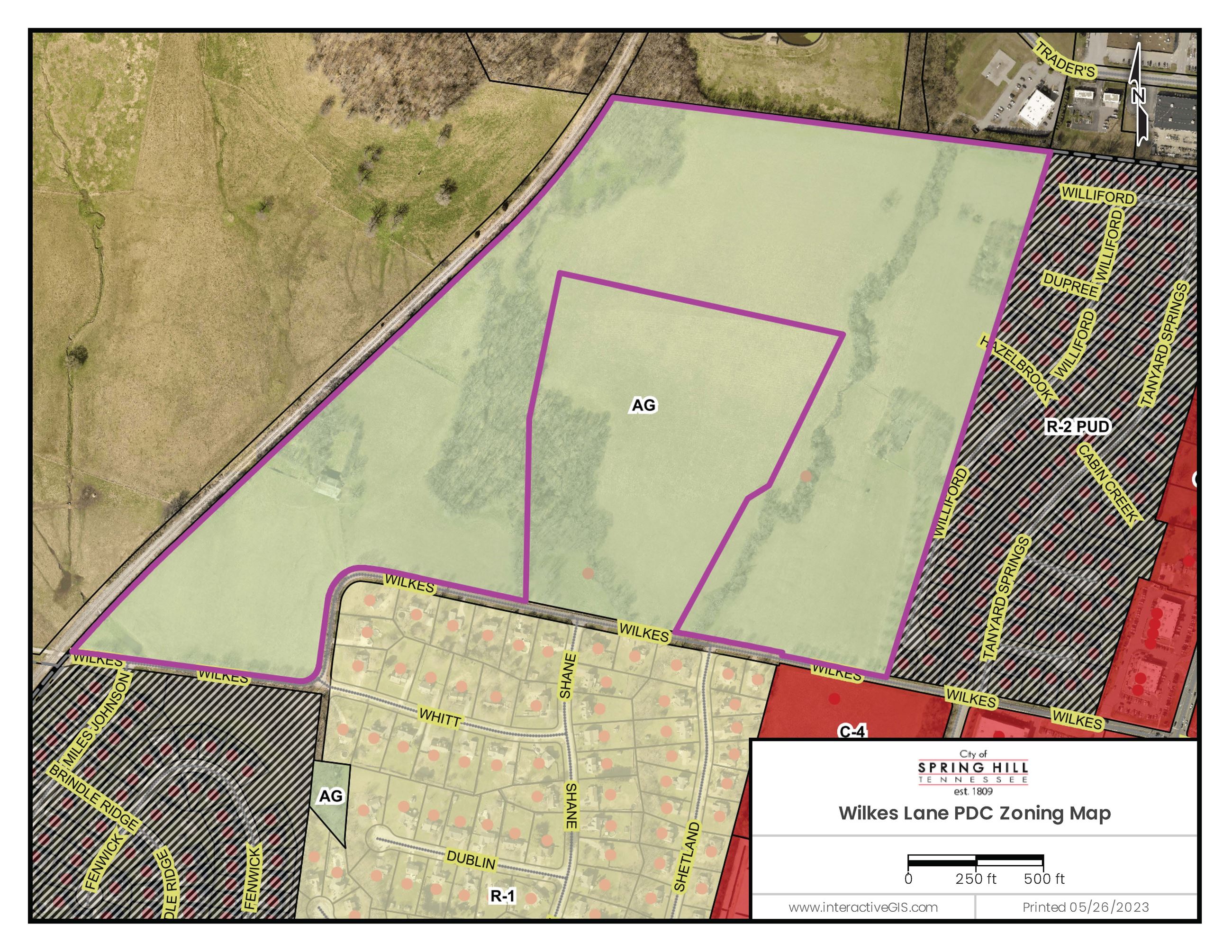 Wilkes Lane Zoning Map