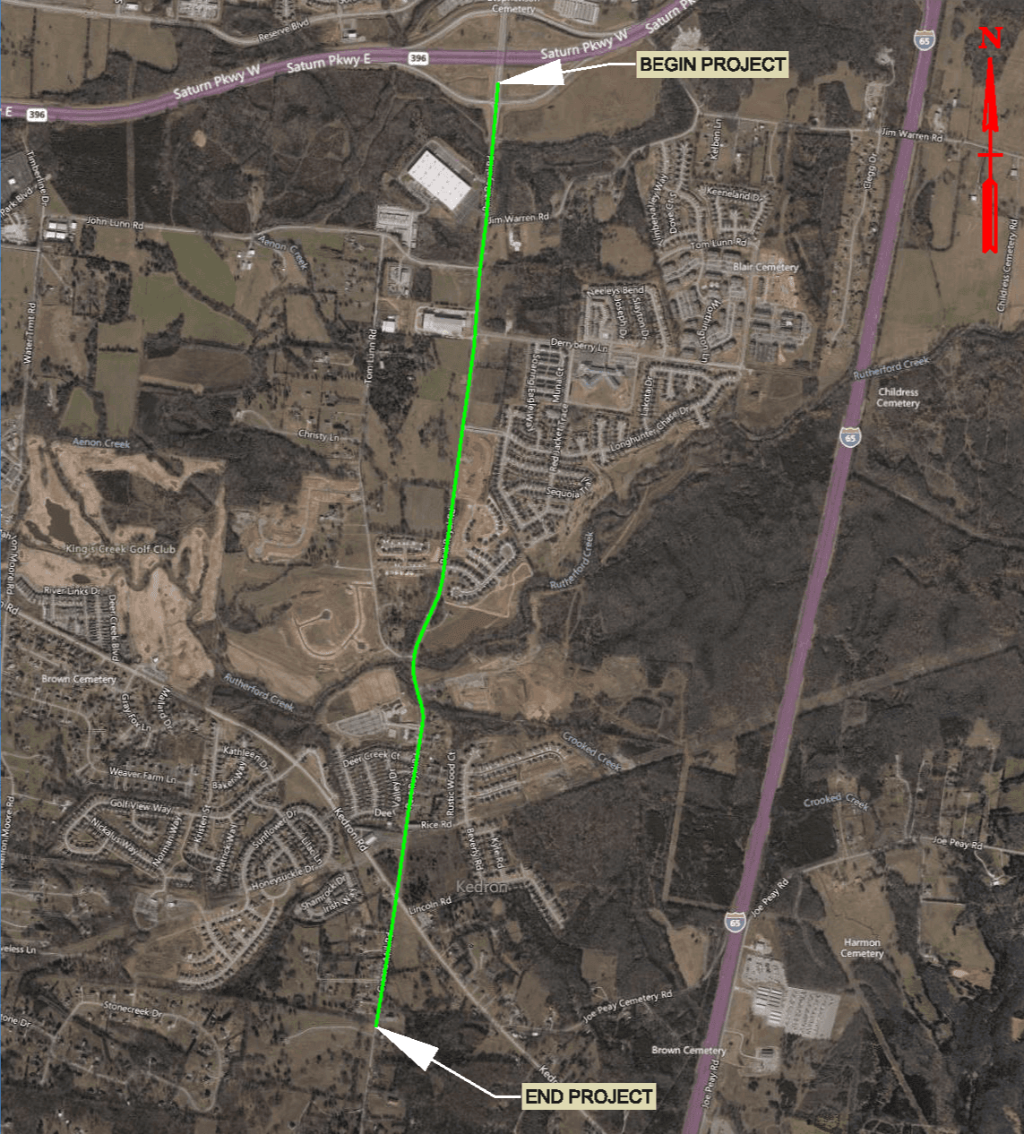 Port Royal Road Improvements Map